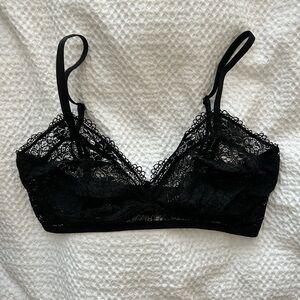 Else Lingerie Peony Soft Bra Bralette Black 32DD